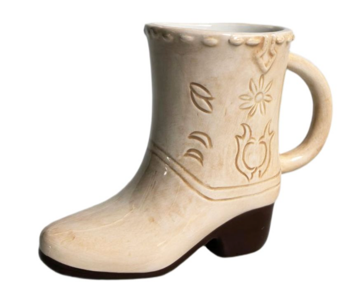 Cowboy Boot Mug Tan 11cm