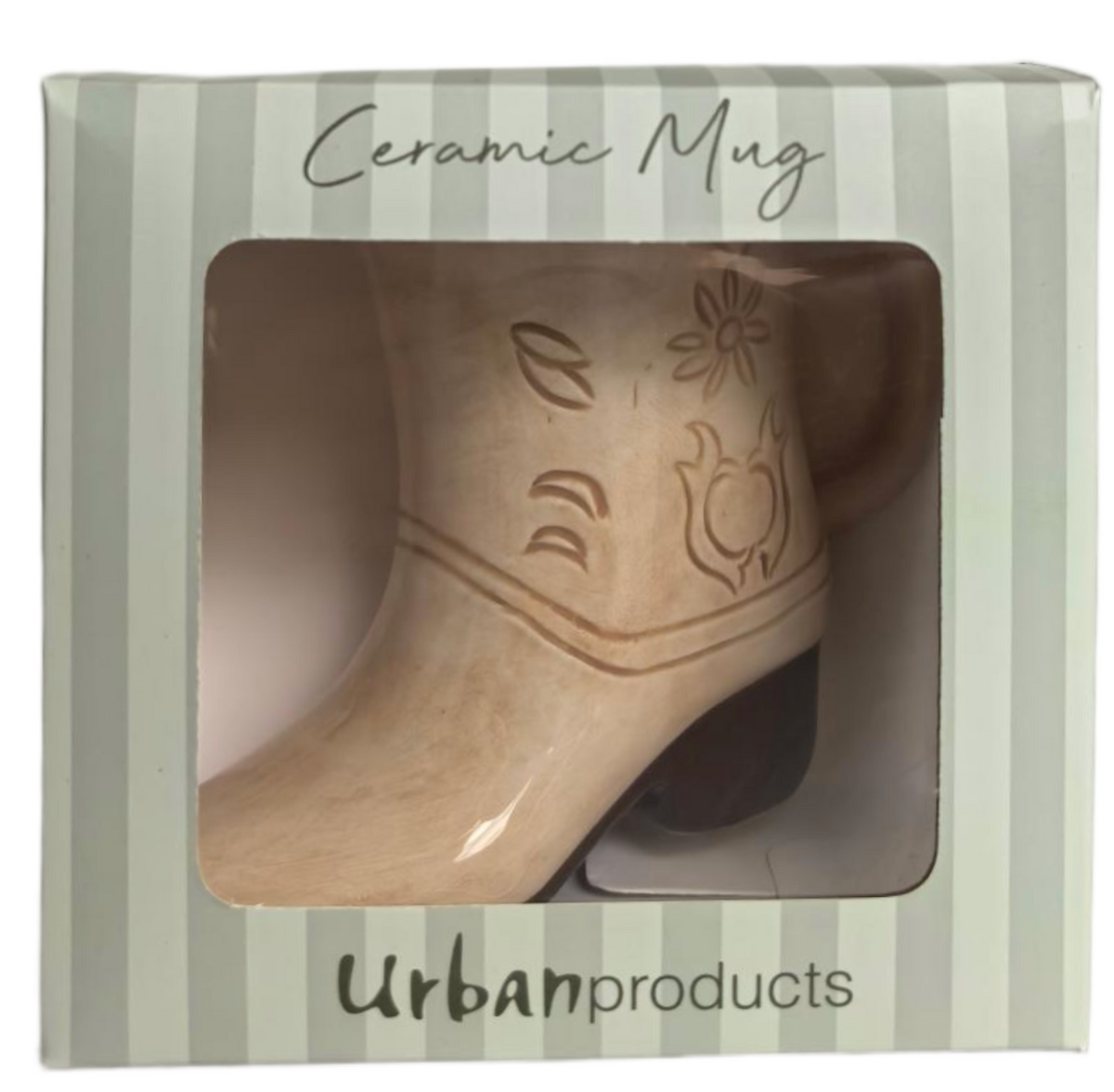Cowboy Boot Mug Tan 11cm