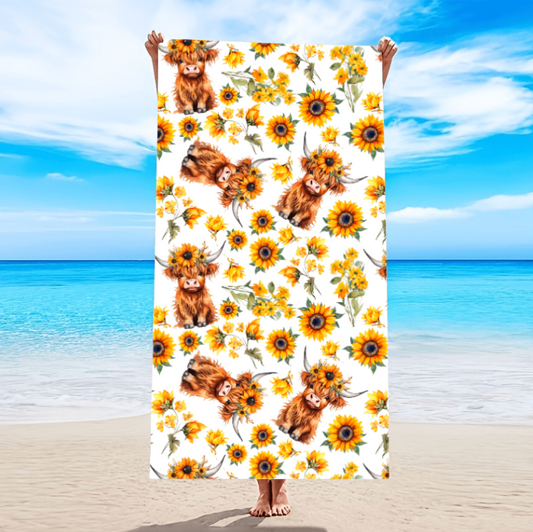 Microfiber Quick-Dry Towel | Highland Cows