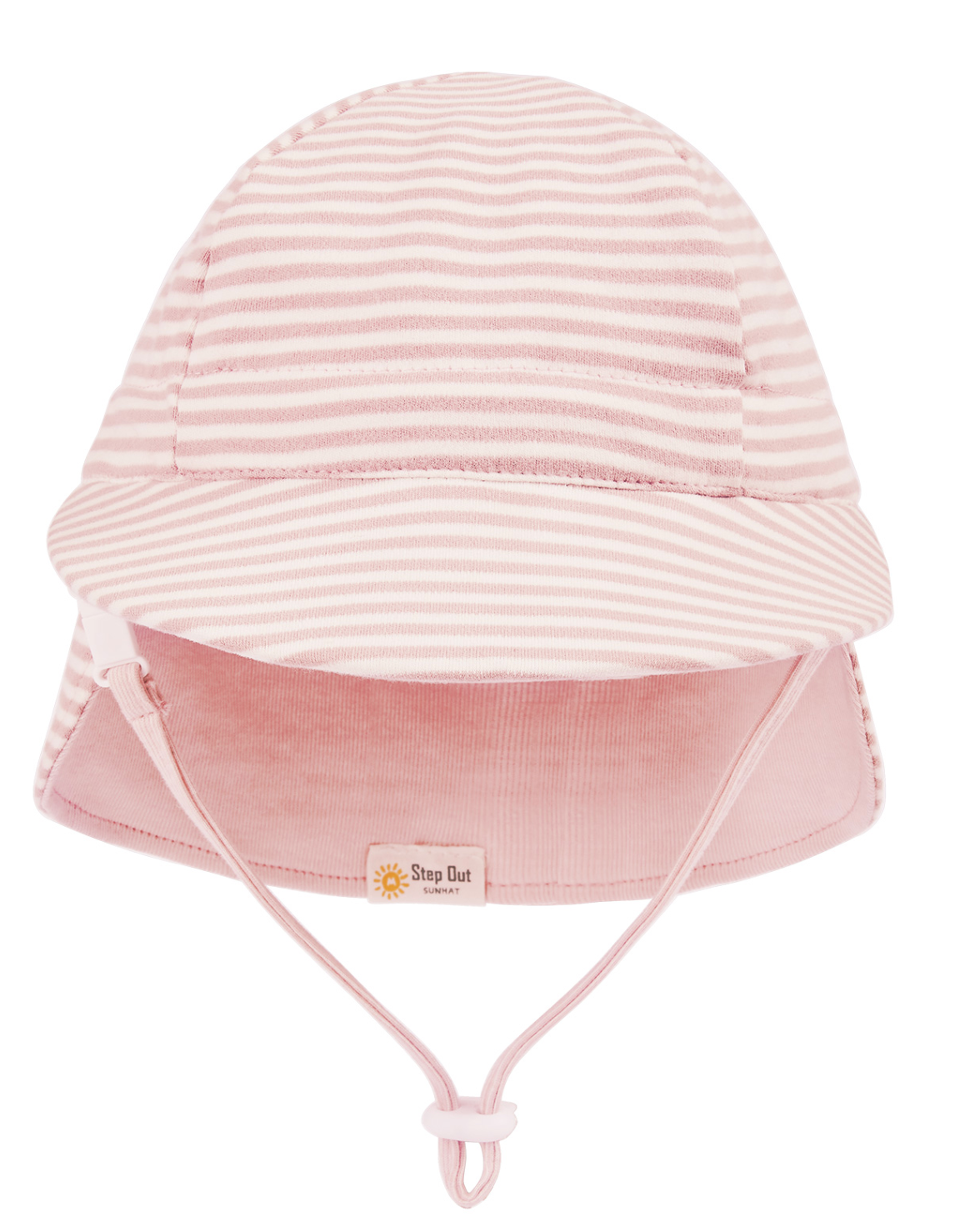 Flap Cap -Pink Strip