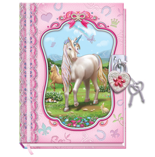 Diary with Lock Unicorn
