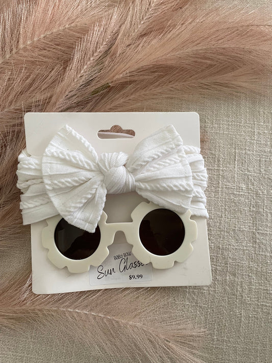 Baby Sunglasses W White Bow