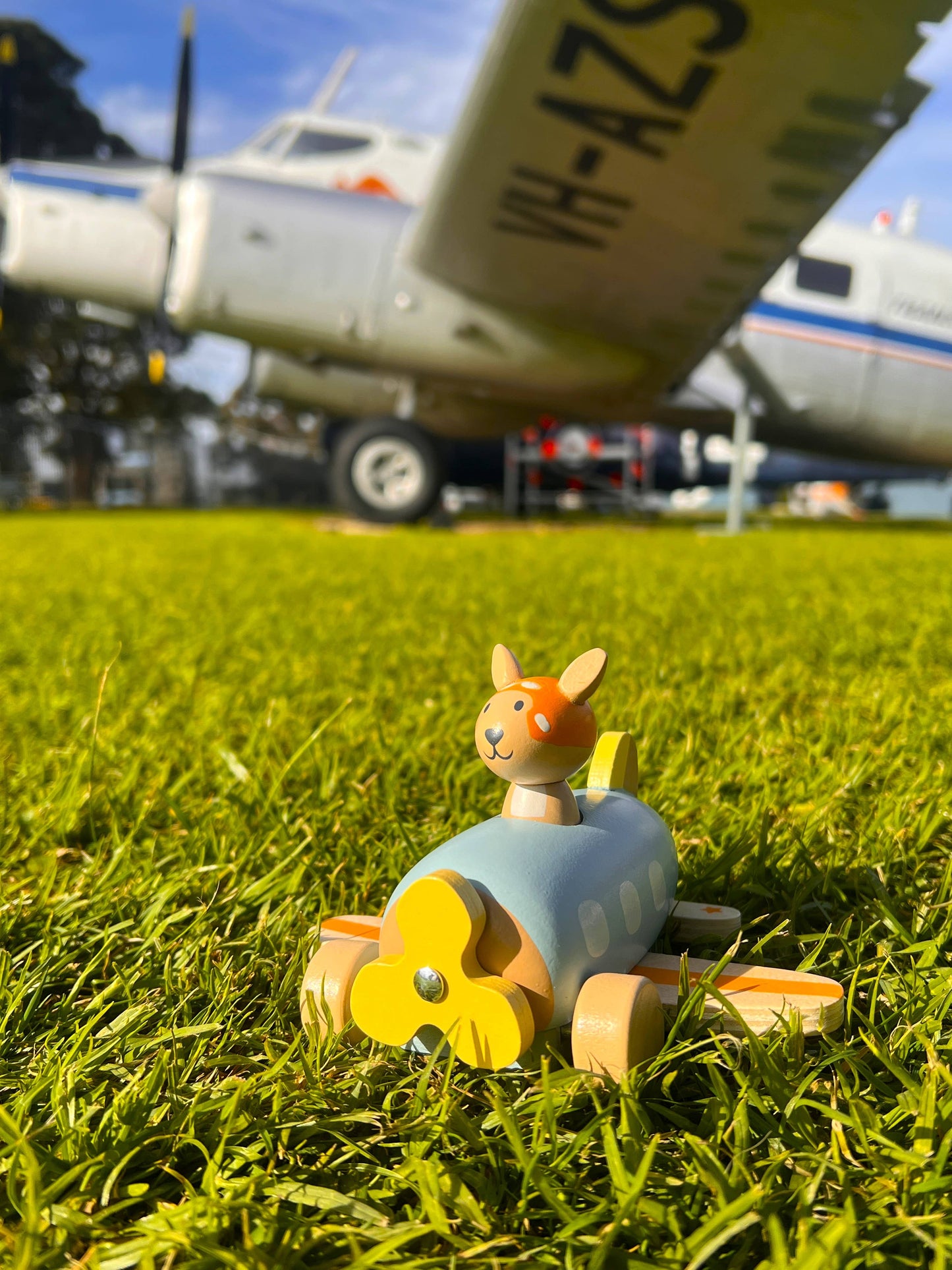 Onya Kids Wooden Kangaroo Airplane