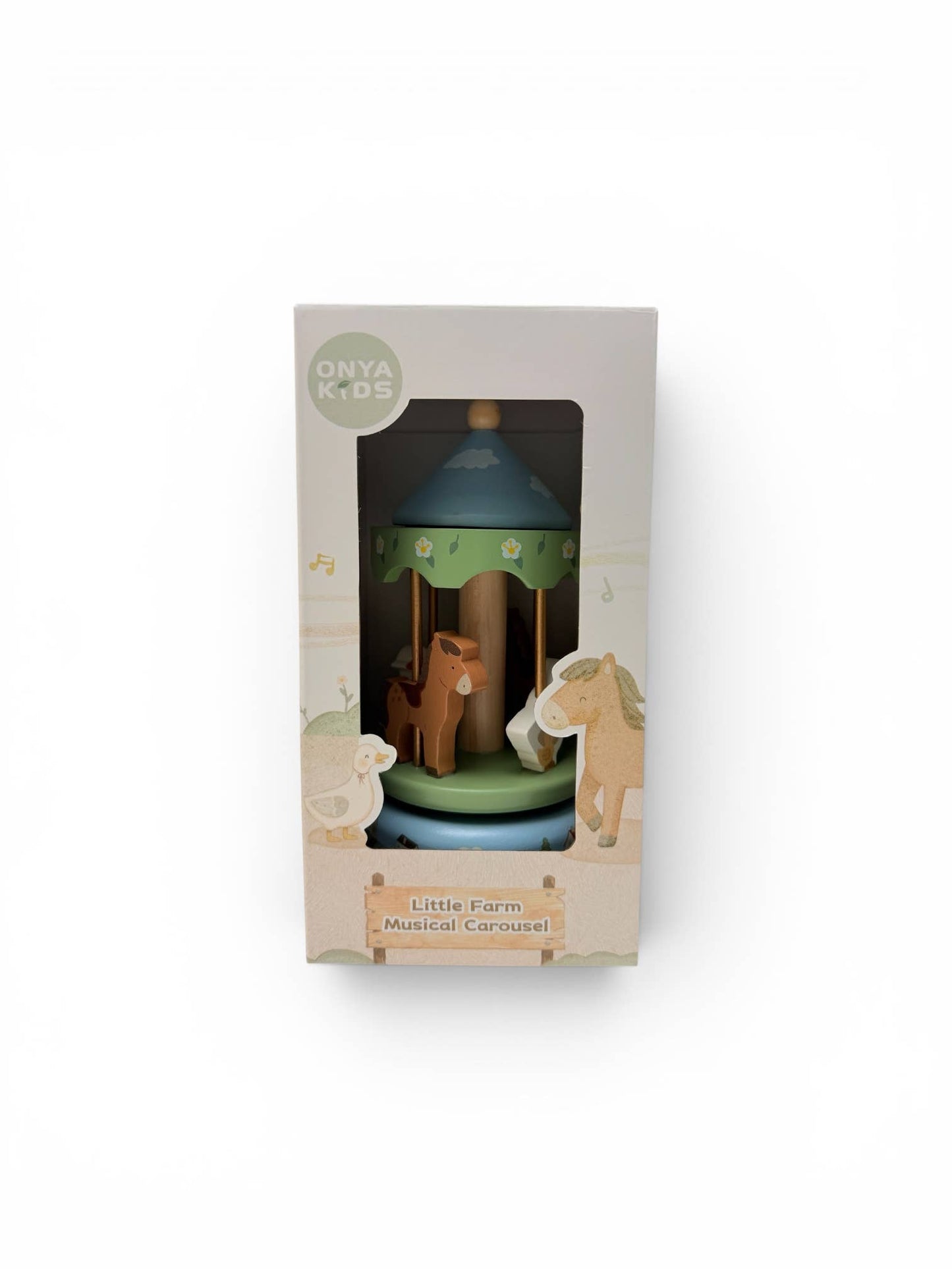 Onya Kids Wooden Farm Carousel Music Box