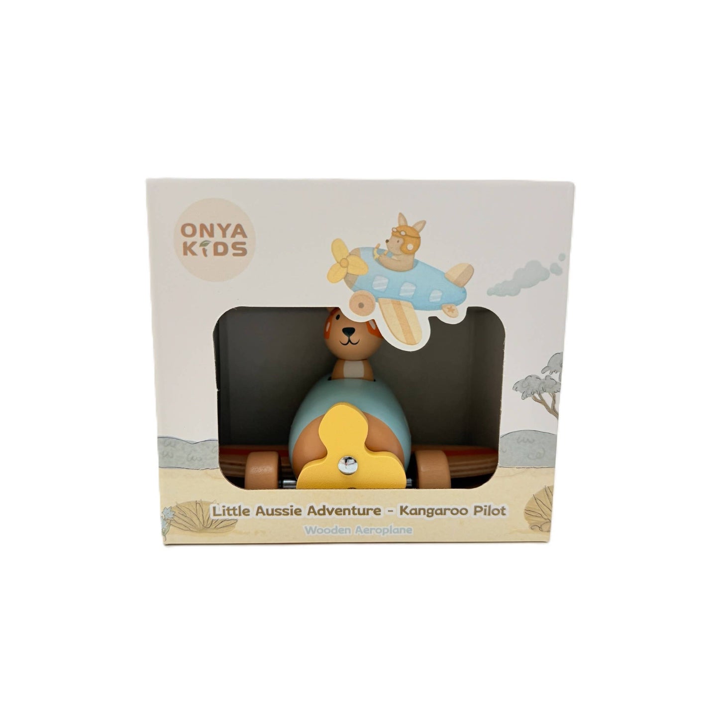 Onya Kids Wooden Kangaroo Airplane
