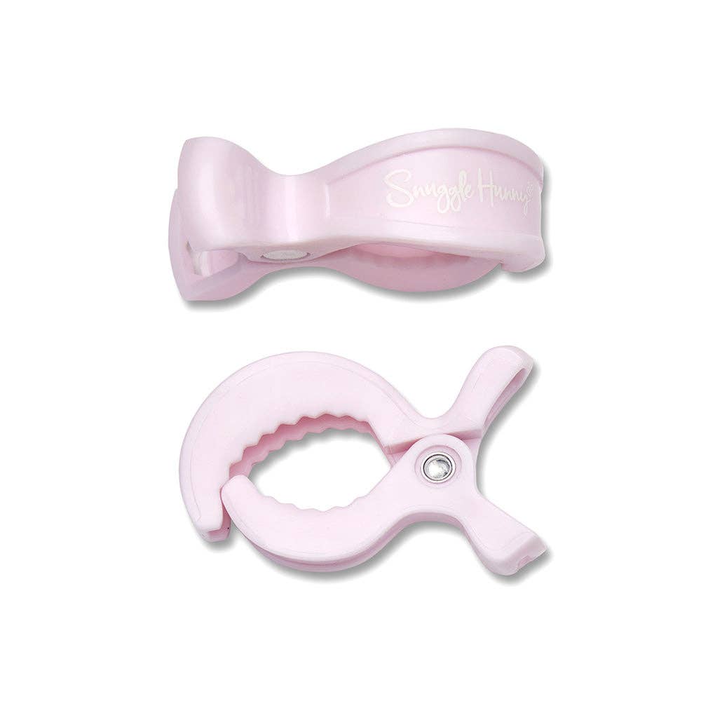 Snuggle Hunny Pram Clip Pair - Baby Pink