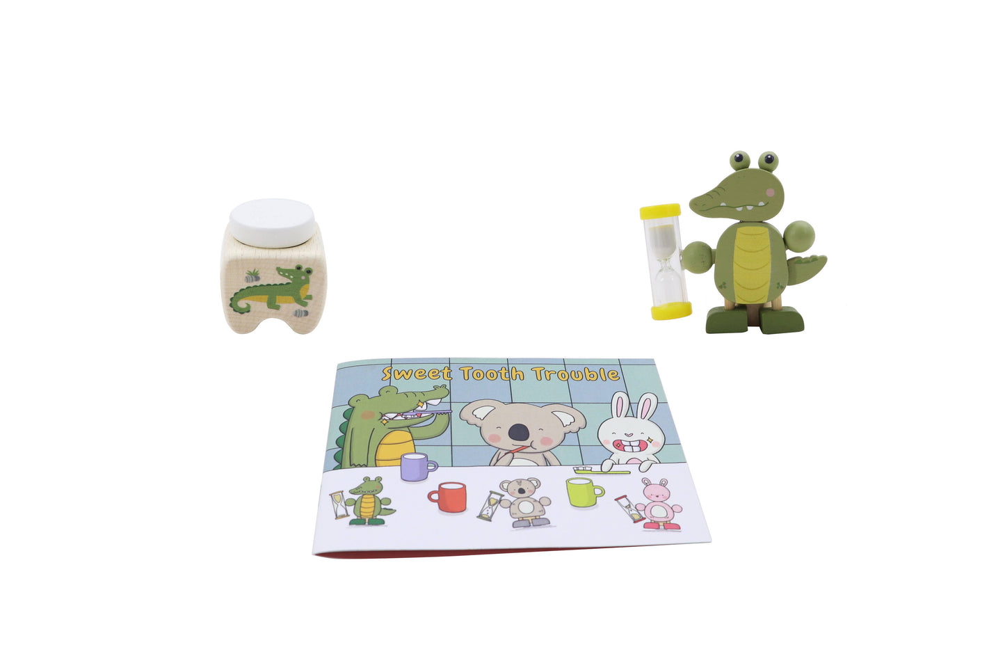 Wooden Happy Teeth Duo with Story Book-Crocodile