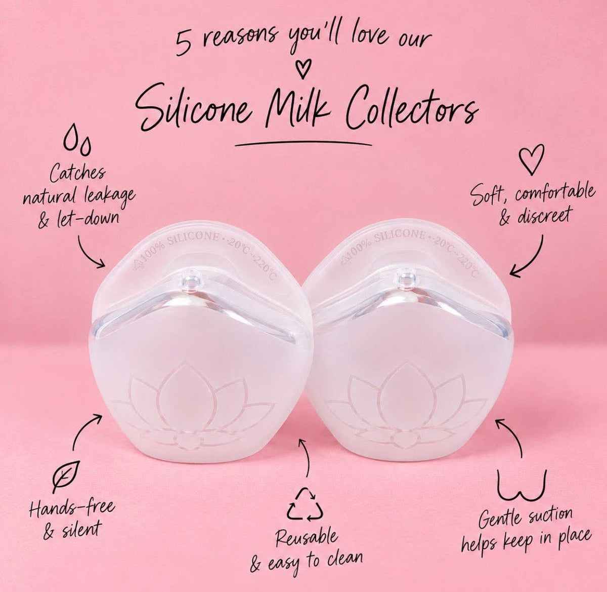 Milk Magic Silicone Milk Collectors – 70ml Pair
