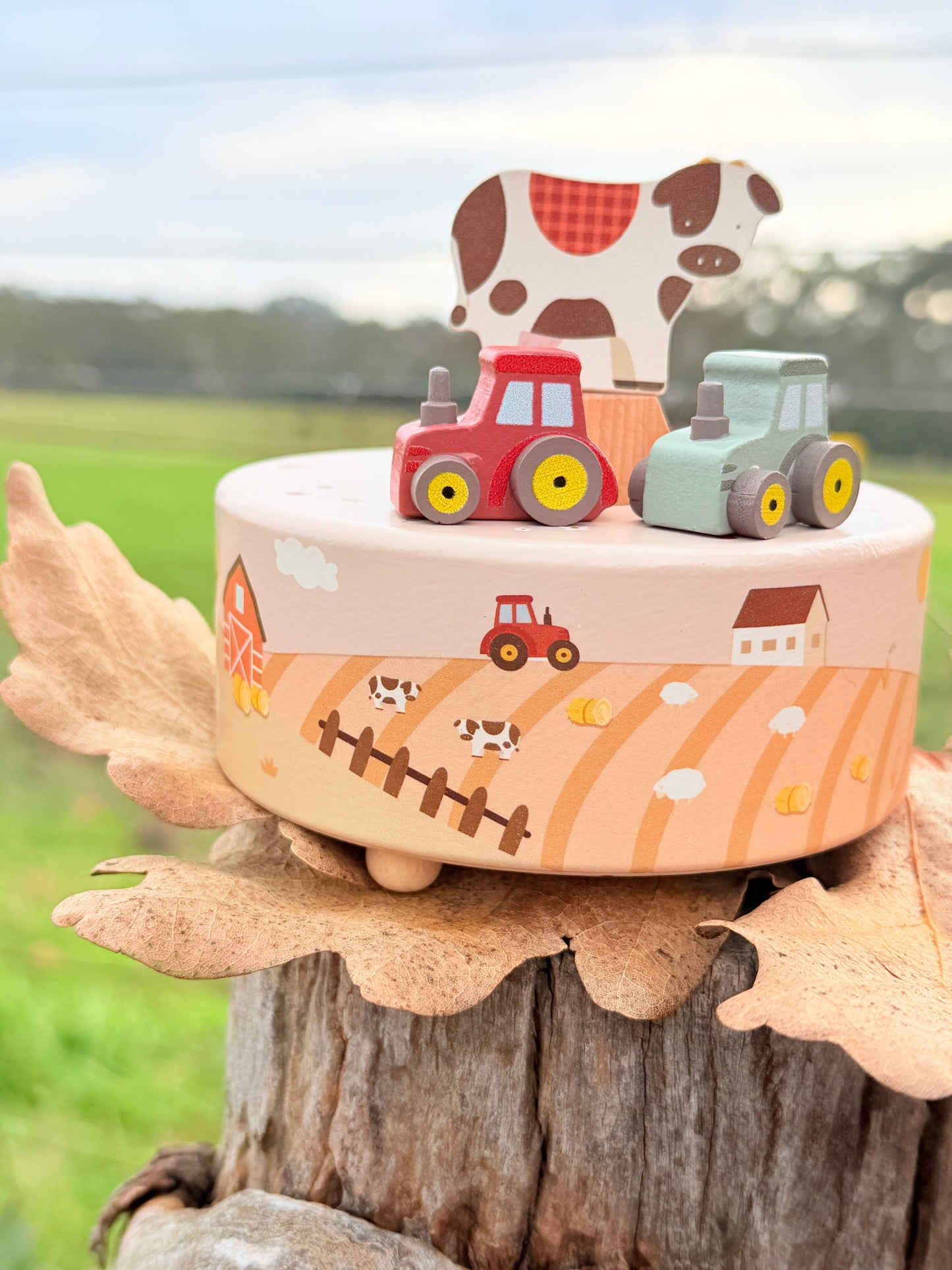 Onya Kids Farm Music Box with 2 Tractors
