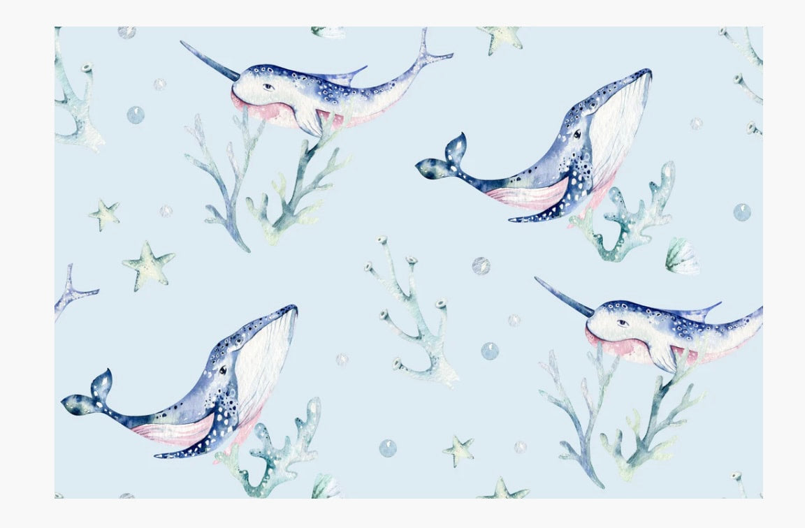 Modern Cloth Nappy - Whales