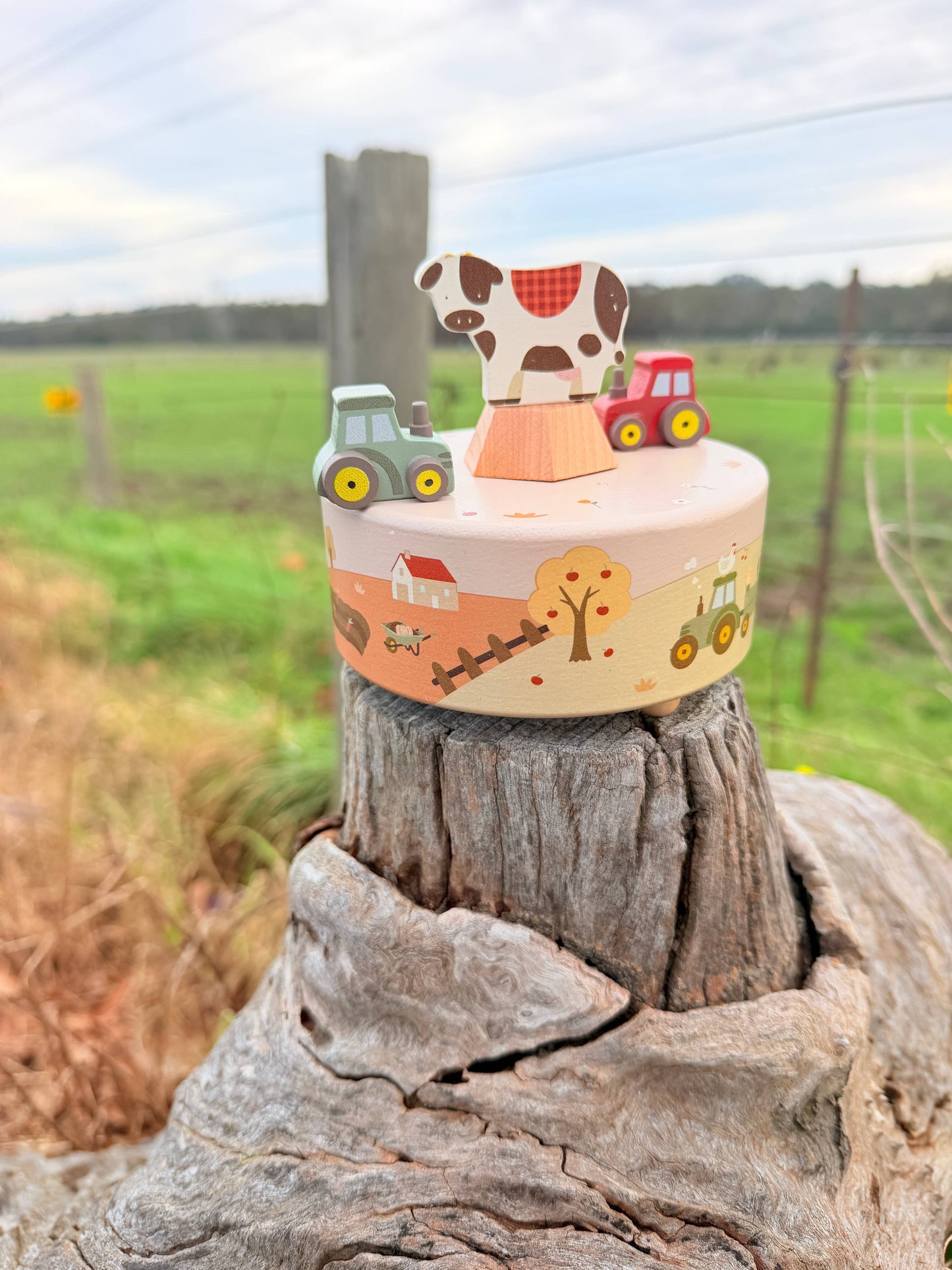Onya Kids Farm Music Box with 2 Tractors