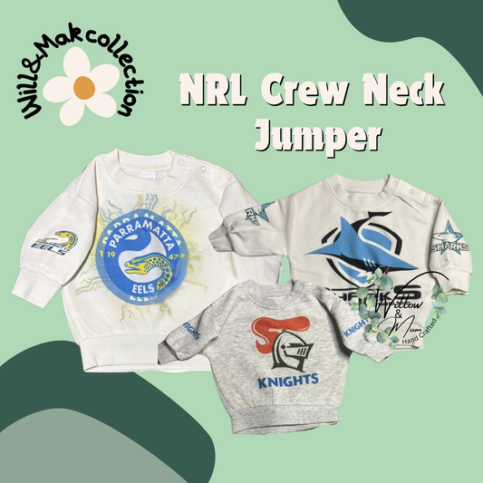 NRL Crew Neck Jumper | Roosters | Will&Mak The Collection