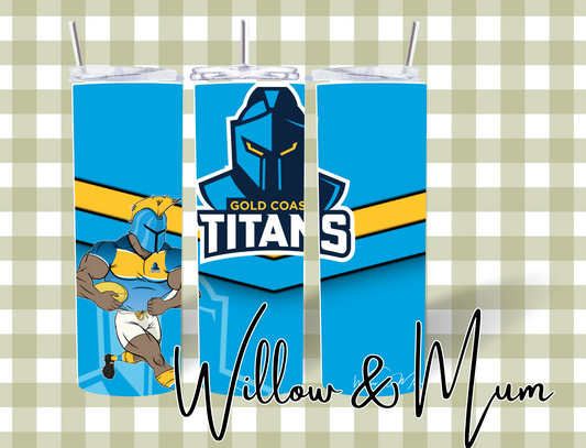 20oz Straight Tumbler | NRL | Titans