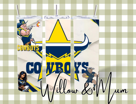 20oz Straight Tumbler | NRL | Cowboys