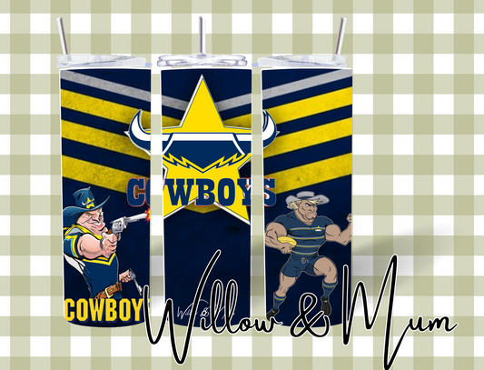 20oz Straight Tumbler | NRL | Cowboys