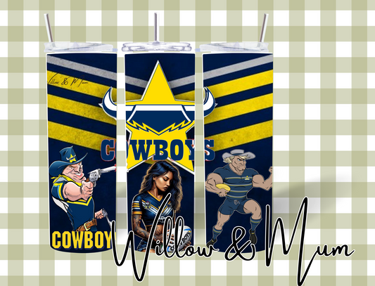 20oz Straight Tumbler | NRL | Cowboys