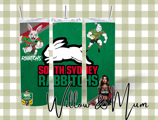 20oz Straight Tumbler | NRL | Rabbitohs